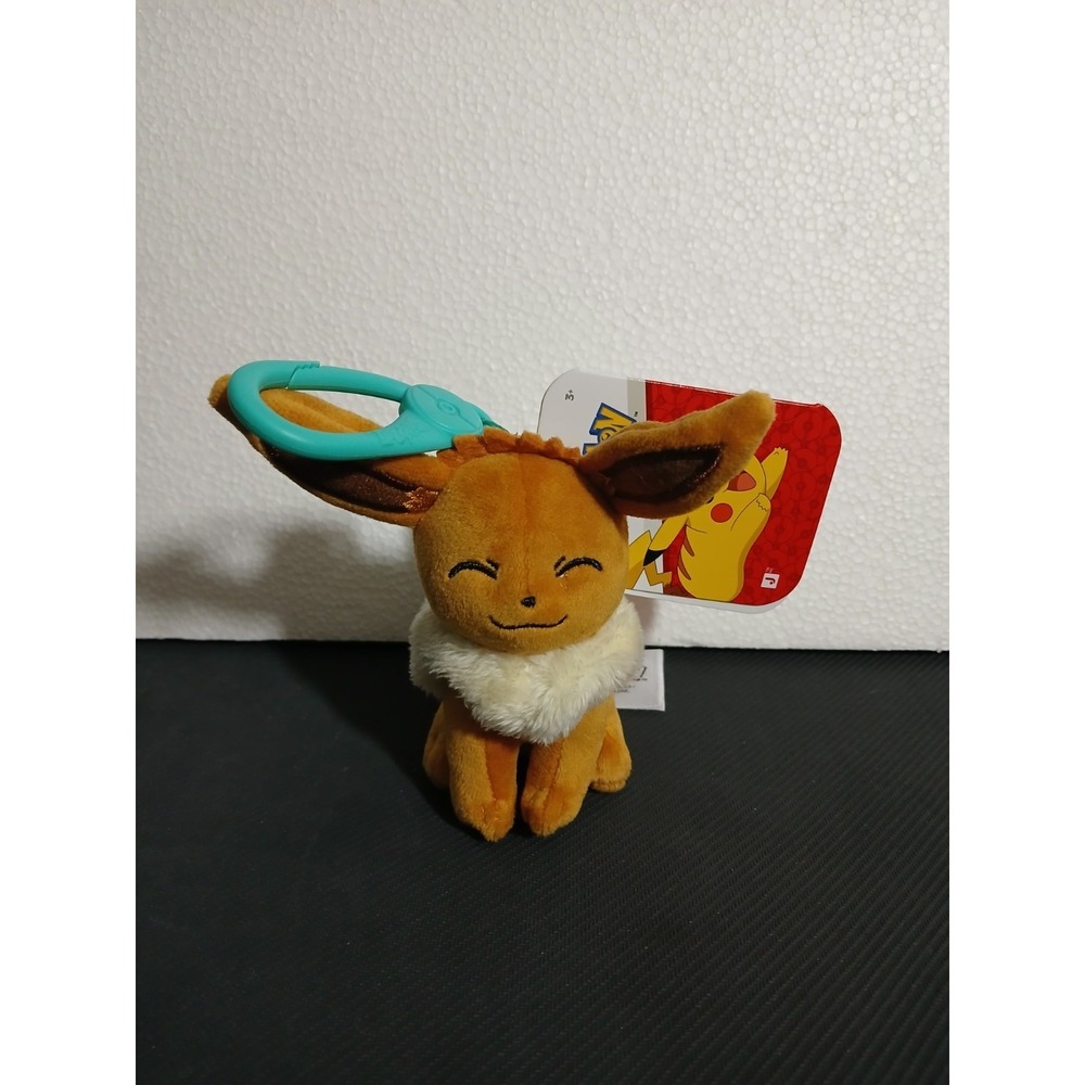 Pokémon Eevee Plush Toy Backpack Clip On Keychain Jazwares New With Tag